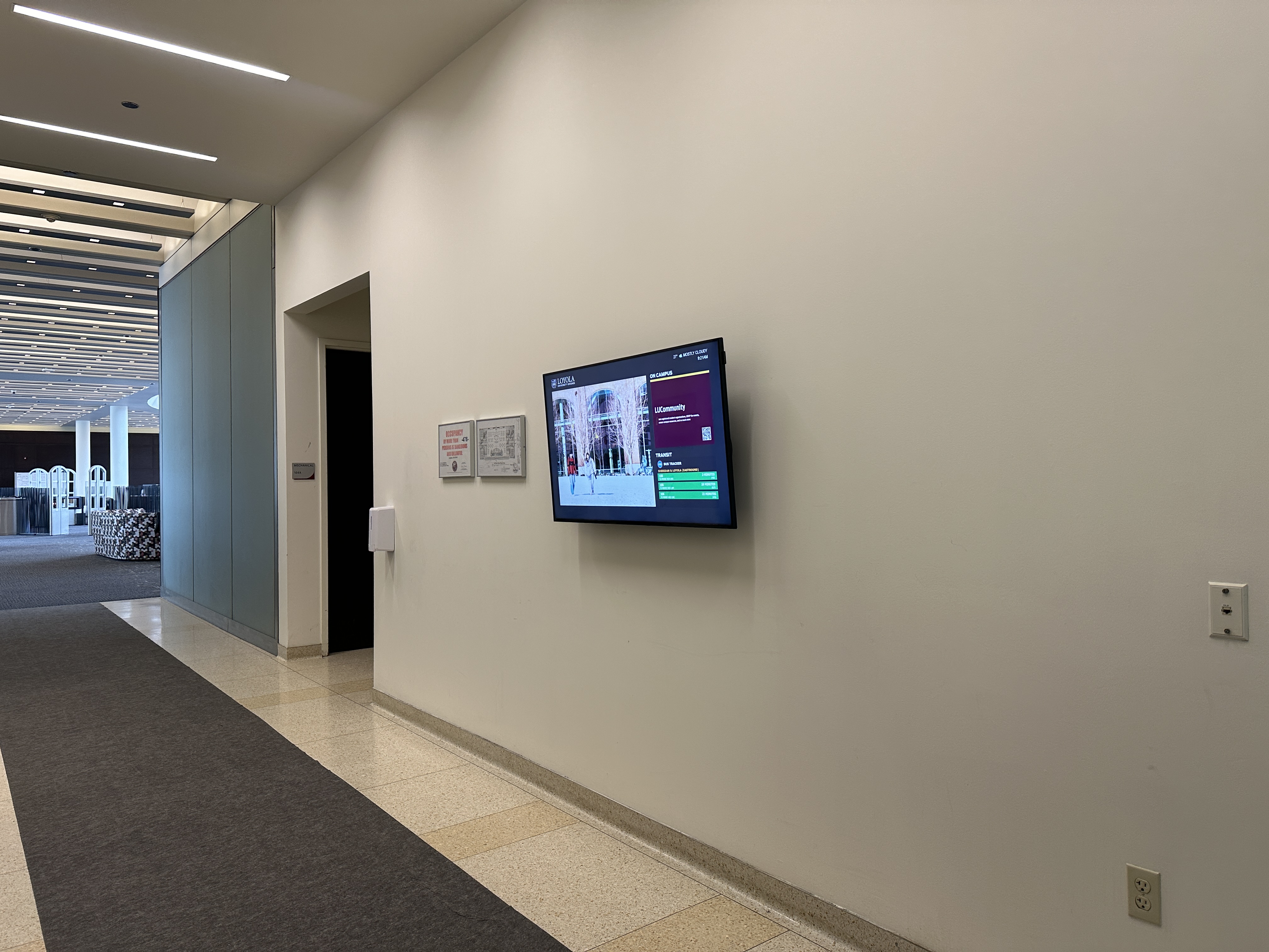 Information Commons 1st Floor Elevators Digital Signage